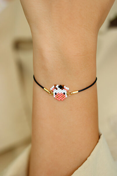 Kübüşün Atölyesi - Animal Figured Bracelet - Handmade - Cow