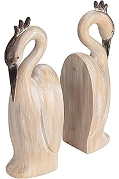 Tuncel Store حامل كتب من الراتنج على شكل طائر الصقر من كرييتيف كو-وب، لون كري...