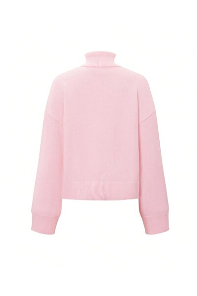 Dier Moda Pulover tricotat pentru femei, galben unt, cu gât roșu supradimensionat , pulover tricotat Fmoda1981