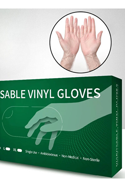 Generic Disposable Transparent PVC Gloves – 100 Pieces – Food Grade – M Size