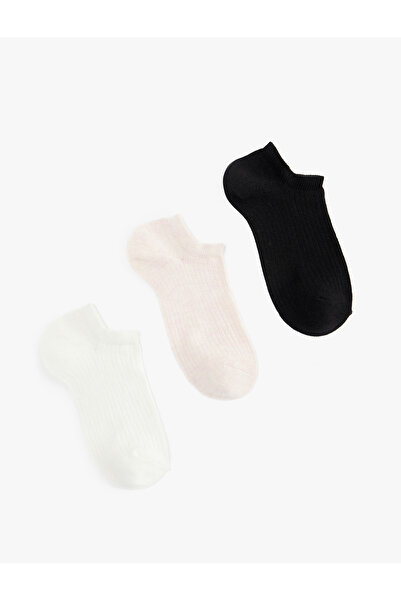 Koton Σετ με 3 αόρατες κάλτσες πολύχρωμες