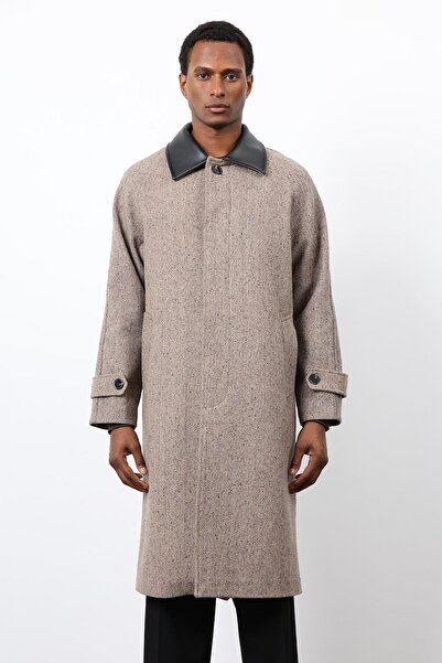 Antioch Mink Contrast Collar Men's Coat