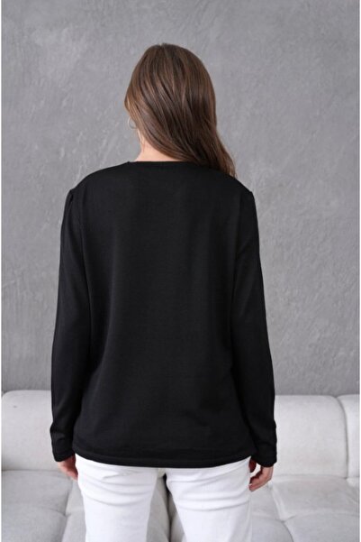 Fresh&Moda Women's Mother Stretchy Soft Textured V-Neck Slim Knitwear Sweater