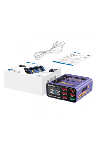 Universal Incarcator Statie Sunshine SS-304Q, 30W, 3.5A, 6 x USB-A, Mov
