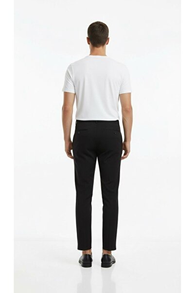 Plus Scorpion Men's Lace-Up Elastic Waist Slim Fit Fabric Trousers – Comfortable Fit, Casual & Stylish Combination Pants