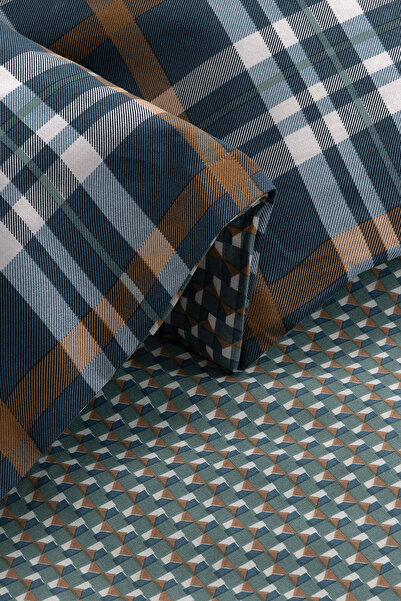 Yataş Shandon Ranforce Single Duvet Cover Set - Navy Blue