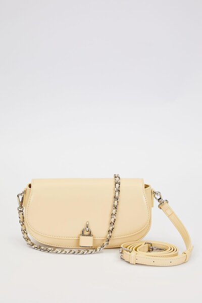 Levidor Shoulder Bag with Yellow Lock Accessory Detail