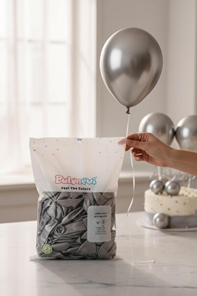 Cadde Süs بالون معدني ملون 10 قطع