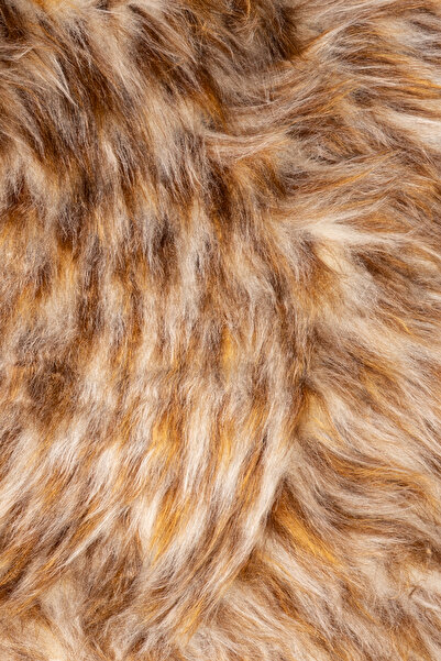 PELTEKS Leopar Uzun Tüylü Peluş Kumaş - Yumuşak Tüylü Kürk Kumaş