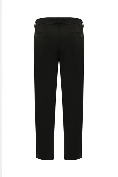 Plus Scorpion Men's Lace-Up Elastic Waist Slim Fit Fabric Trousers – Comfortable Fit, Casual & Stylish Combination Pants