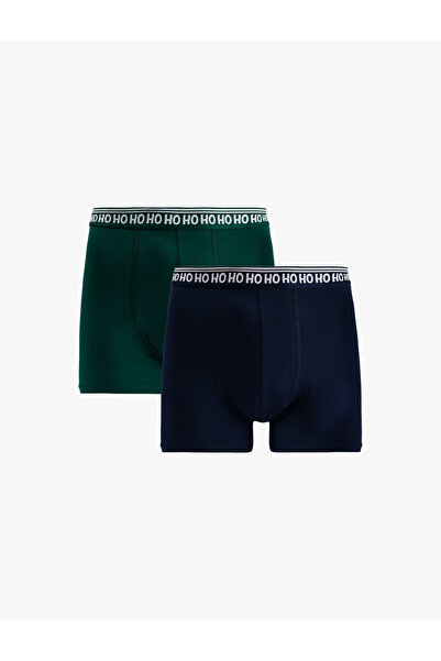 Koton New Year Themed Cotton Comfortable Fit 2-Piece Boxer Set