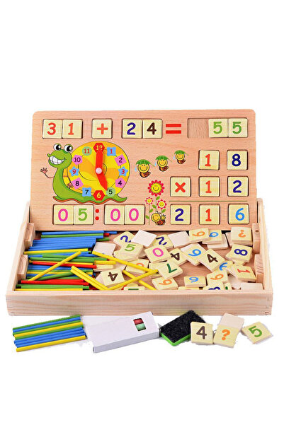 Generic Montessori Wooden Learning Box – Multifunctional Educational Toy with Counting Sticks