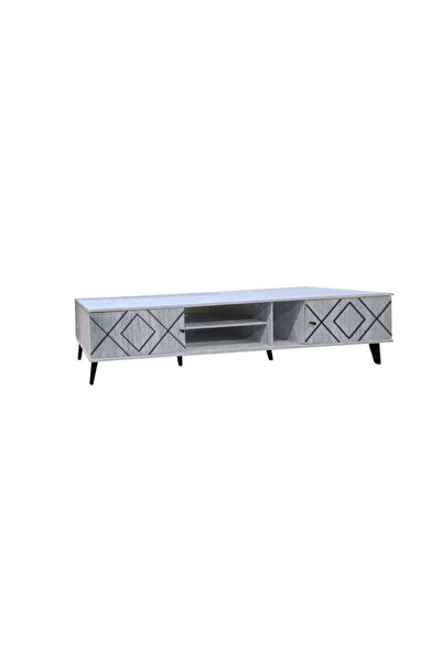 BAITY Plasma TV Table Malaysian Wood 200 cm - Gray