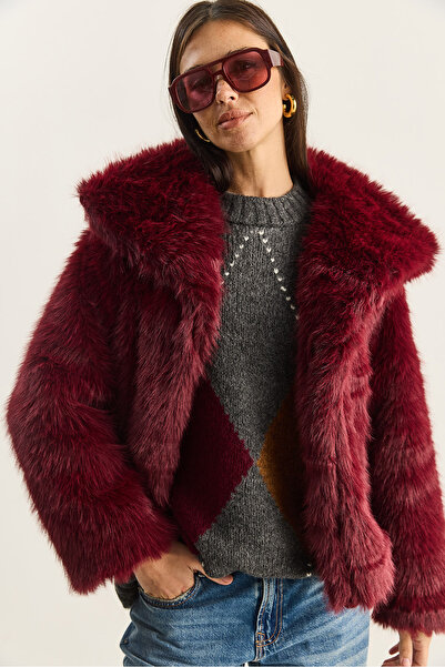 Bianco Lucci Women's Collared Lined Premium Fur Mbms037 60501037