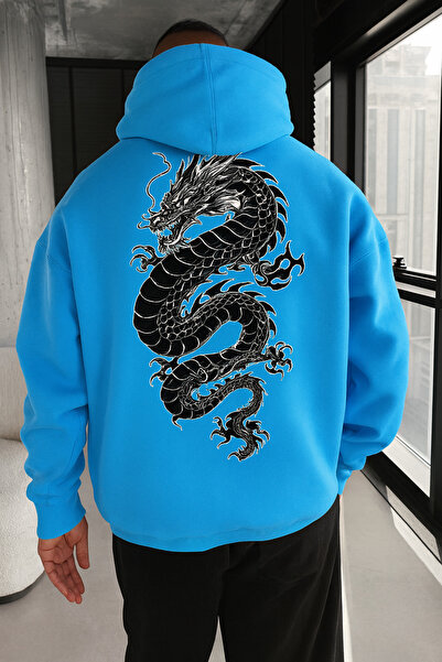 CLASSY.MODA Φούτερ με κουκούλα unisex με με κουκούλα τσέπες καγκουρό, με τύπω...