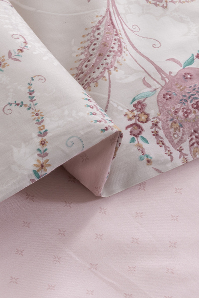 Yataş Barbara Saten Double Duvet Cover Set - Powder