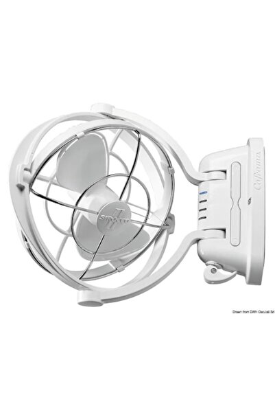 TNG Outdoor Ventilator oscilant Osculati Caframo Sirocco 12/24V, Negru, 3 viteze, Temporizator, Pale de 178 mm