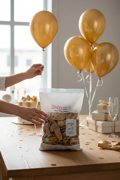 Cadde Süs بالون معدني ملون 10 قطع