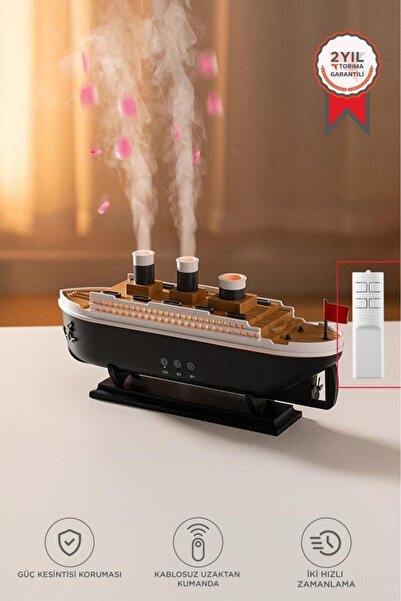 Torima Hava Nemlendiricisi Kumandalı Led Işıklı Aroma Difüzör Gemi Tasarım Ul...