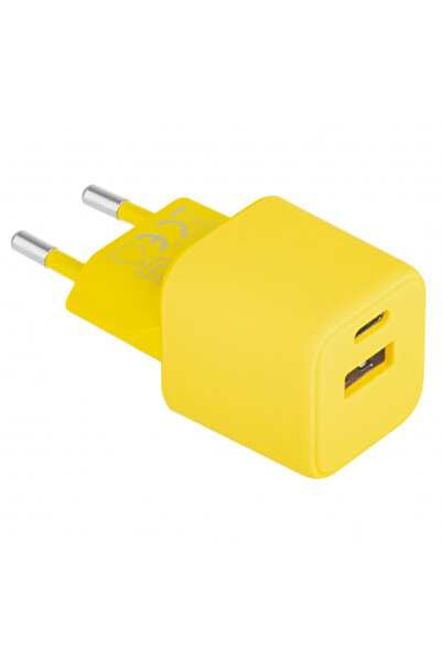 Universal Colorum CLS30-AC-05 Power Adapter, 30W, 3A, 1 x USB-A - 1 x USB-C, Yellow