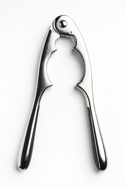 Funny Life Washable Home Stainless Steel Walnut Cracker - Almond Nut Cracker Metallic