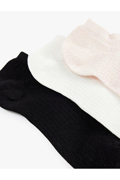 Koton Σετ με 3 αόρατες κάλτσες πολύχρωμες