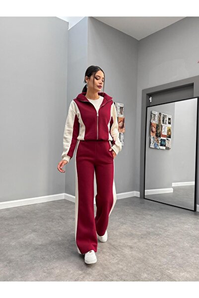 La Perla Boutique Double Color Piped Sweatshirt Set