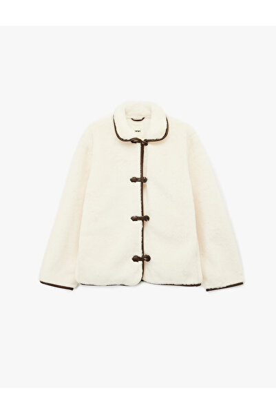 Koton Μακρυμάνικο βελούδινο μπουφάν με κουμπιά διπλό πέτο