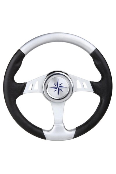 OSCULATI Volan negru/argintiu 350 mm