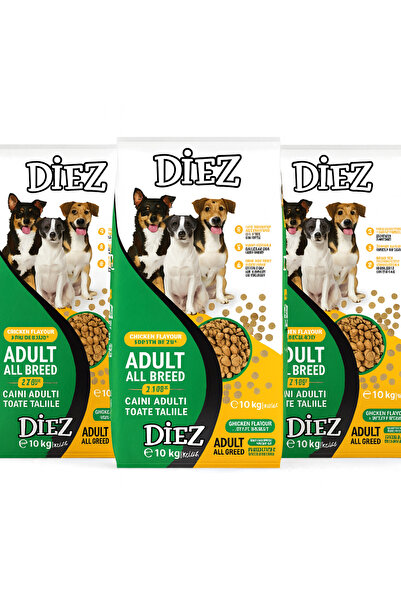 Diez Set 3 bucati-Hrană premium pentru câini adulți cu aromă de pui (toate ra...