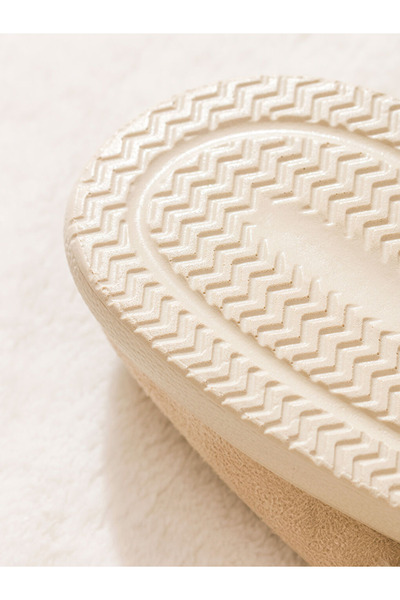 LC Waikiki Steps Beige Suede Look Women's House Slippers