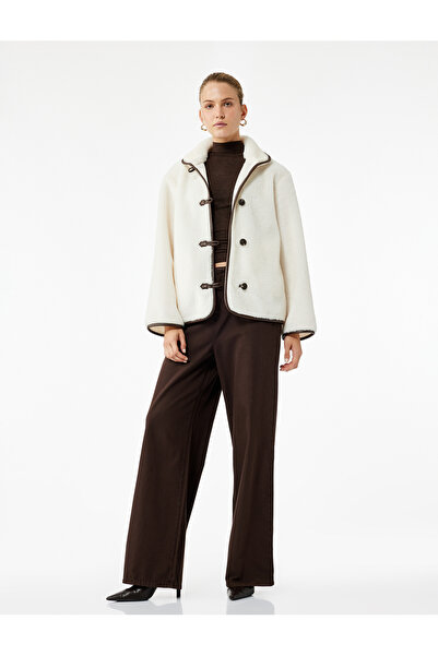 Koton Μακρυμάνικο βελούδινο μπουφάν με κουμπιά διπλό πέτο