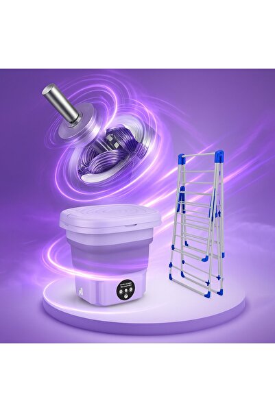 Primo Plus 2-offer Clothes Dryer Rack White & Blue with Portable Mini Folding Clothes Washing Machine