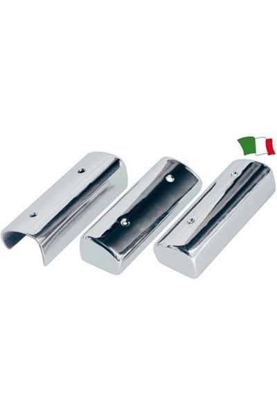 GFN Capac de capăt dreptunghiular din alamă cromată pentru profile radiale 40...