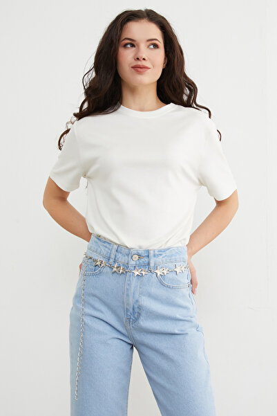 Fulla Moda Basic Crew Neck Modal T-Shirt