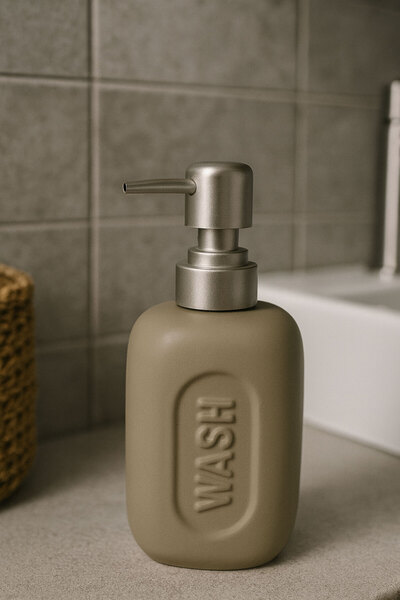 SİHİRLİ AYAKLAR Matte Colored Luxury Modern Liquid Soap Dispenser with Metal Head 17 cm