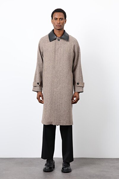 Antioch Mink Contrast Collar Men's Coat