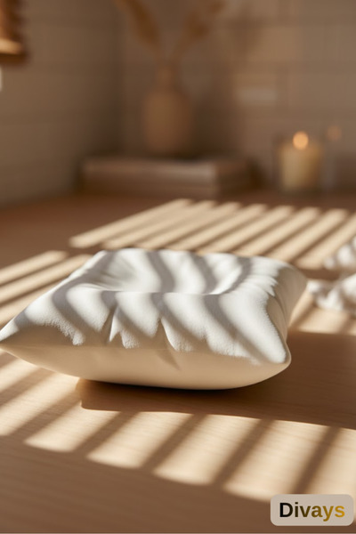 DİVAYS Handmade Ceramic Pillow Patterned Serving Plate | Breakfast, Dessert, Presentation Plate