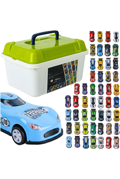 zola Комплект от 50 състезателни колички, издърпване назад и освобождаване, к...