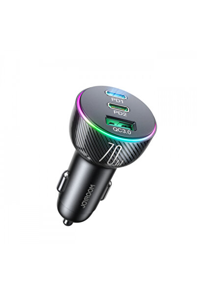 Joyroom Incarcator Auto JR-CL26, 70W, 4.8A, 1 x USB-A - 2 x USB-C, Negru