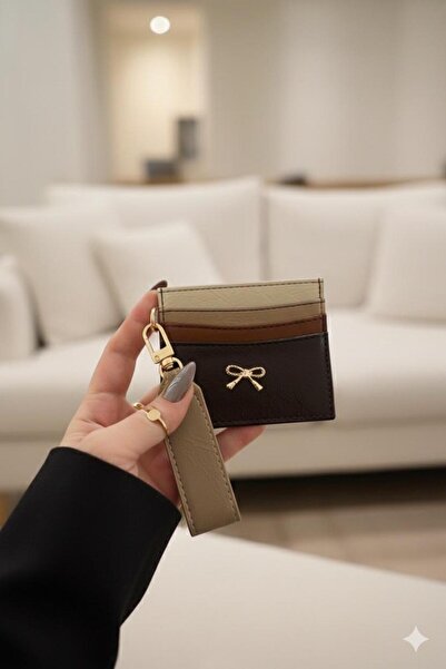 mlio Bow Key Detailed Bow Card Holder Wallet