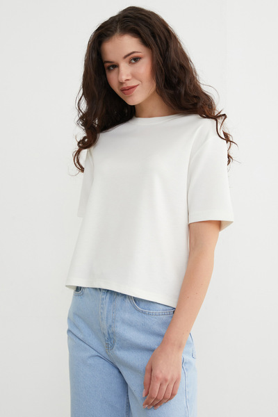Fulla Moda Basic Crew Neck Modal T-Shirt