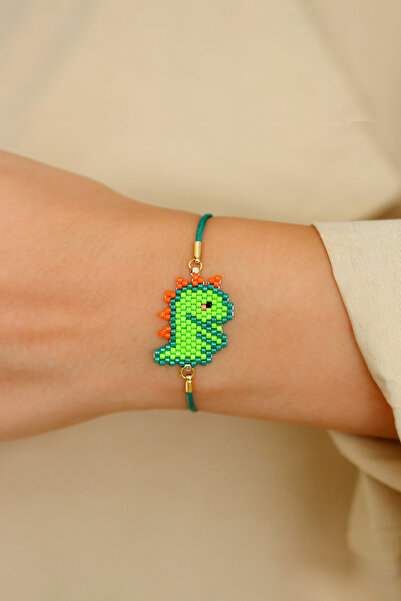 Kübüşün Atölyesi - Animal Figured Bracelet - Handmade - Dinosaur