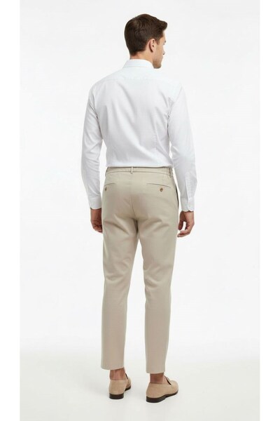 Plus Scorpion Men's Lace-Up Elastic Waist Slim Fit Fabric Trousers – Comfortable Fit, Casual & Stylish Combination Pants