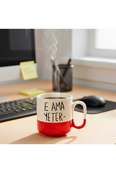 Dekor E Ama Yeter Printed - Gift Ceramic Mug
