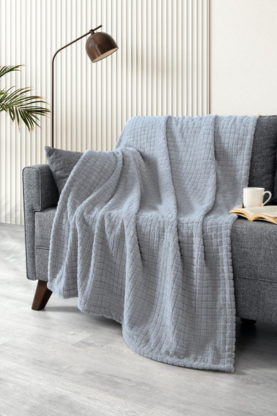 Sevim Wellsoft Blanket-Grey Tv Blanket-Plush Fleece Soft Blanket-110X160 cm