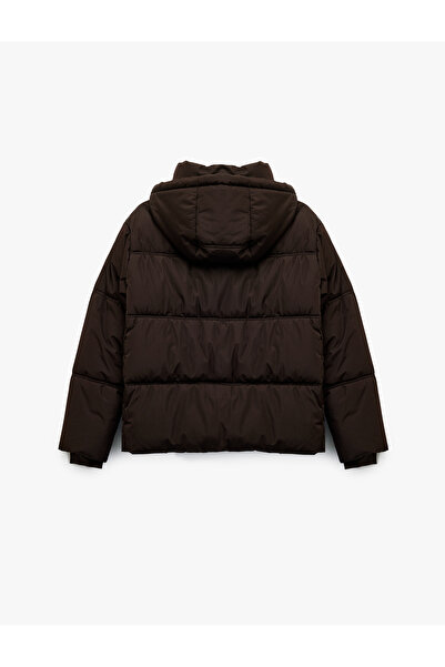 Koton Μακρυμάνικο αδιάβροχο παλτό με φερμουάρ K με κουκούλα Anorak