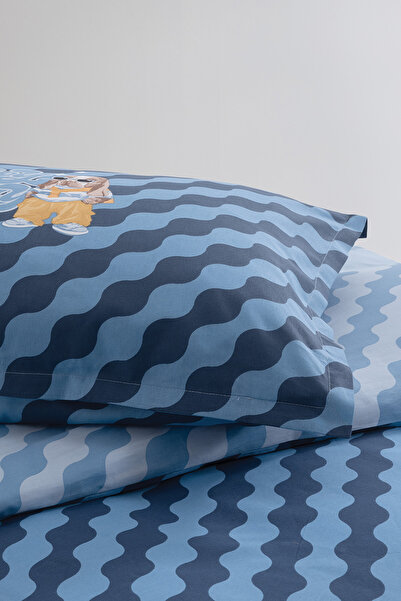 Yataş Simon Ranforce Single Duvet Cover Set - Blue