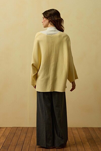 Ceylan Otantik Butter Yellow 3 Bow Knitwear Jacket