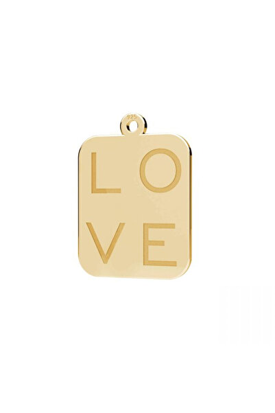 HANNY LOVE RectanLOVE, Rectangular Pendant, 925 Silver